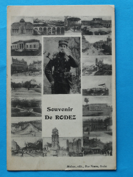 Postcard PC Rodez 1918 France